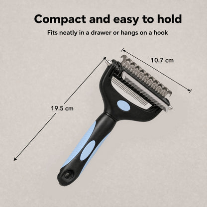 3-in-1 Cat Brush size: 19.5 cm long and 10.7 cm wide